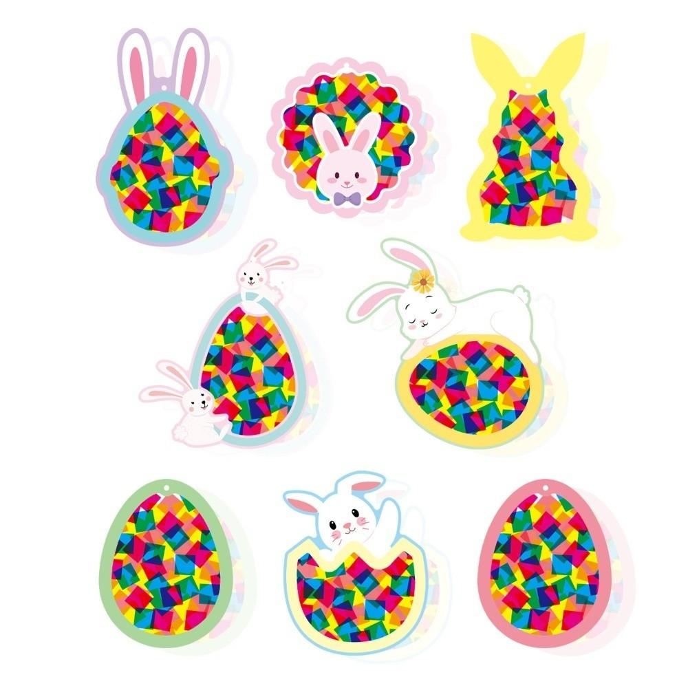 Creative Easter Decoration Colorful DIY Window Decor Kit  Home Glass Window