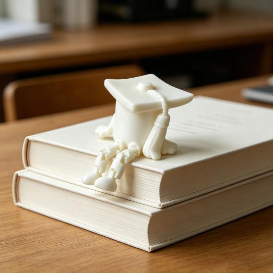 Миниатюрная фигурка выпускной шапочки, напечатанная на 3D-принтере, Маленькая фигурка выпускной шапки с болтающимися ножками для дома, полки, стола, Принадлежности для выпускной вечеринки