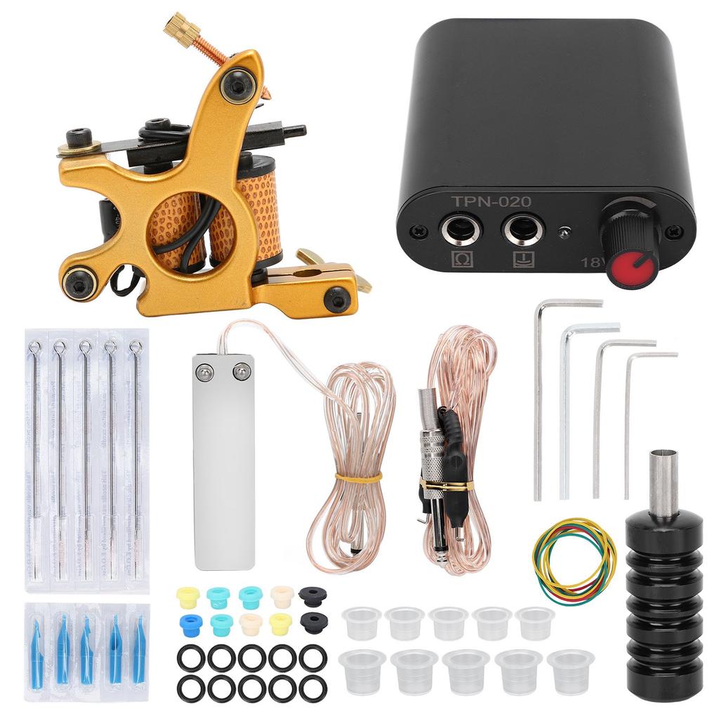 Профессиональный комплект катушки для татуировки, блок питания для татуировки, полный комплект для начинающих тату-машинок