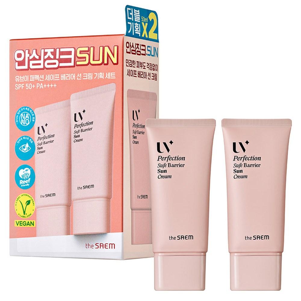 The Saem Солнцезащитный крем UV Perfection Safe Barrier, специальный набор 100 мл, 50 мл, 1 набор
