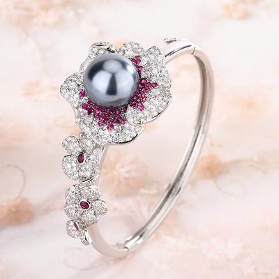 Браслет из жемчуга Браслет Цветочная форма Aobai Pearl Nanyang Pearl Высокая мода Женская мода сейчас