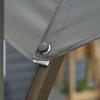 3(m) Offset Parasol Cantilever Hanging Umbrella 360 degrees Rotation w/ Base Dark Grey
