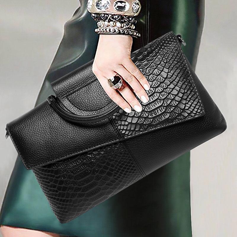 Crocodile Print Clutch Bag Women's Large-capacity Women's Fashion Party Dress Cross-body Bag Women