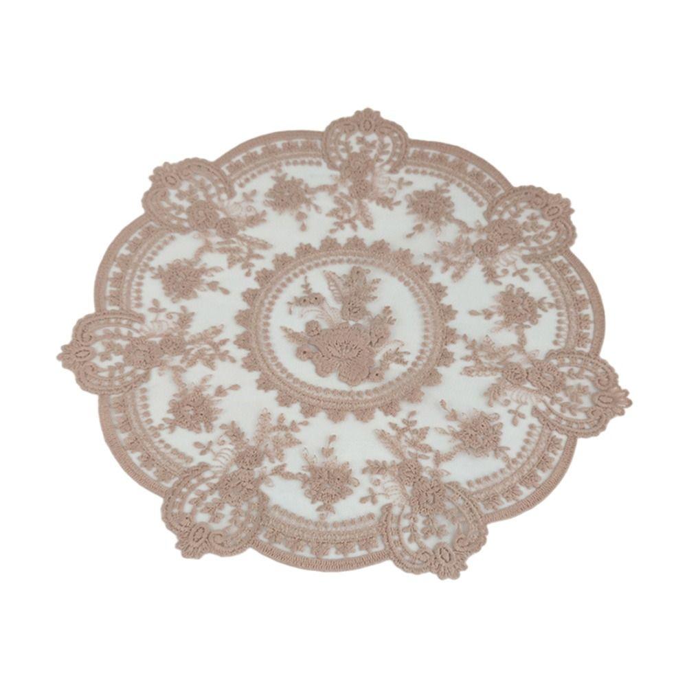 Салфетка кружевная вышитая подставка кухонные принадлежности фото реквизит изоляционный обеденный коврик французский стиль ретро винтажный подставка для кофе напиток
