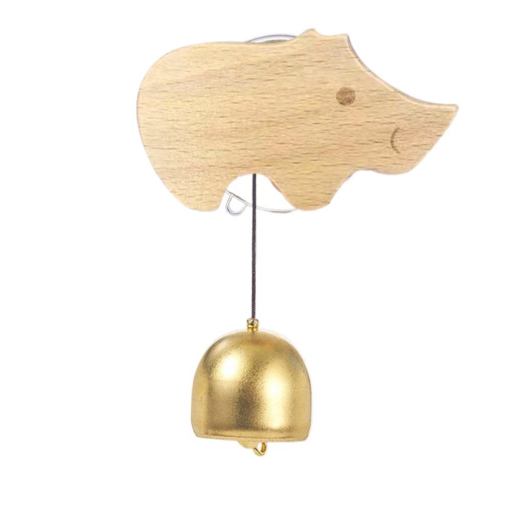 Brass Collision Bell Wooden Door Bell Delightful Sound Decorative Shopkeepers Windbell Easy Installation Suction Cup