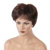 Европейские и американские парики женские короткие волосы, ржаво-коричневые белые женские повседневные парики из химического волокна