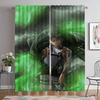 Anti-mosquito Curtains for Camera Attack On Titan Living Room Curtain Tulle for Bedroom Home Interior Curtains 2 Pieces Shades
