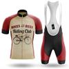 Mens Cycling Jersey Bib Shorts Set Quick-Dry Breathable Road Bike Outfit
