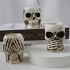 Цветочные горшки в форме черепа, вазы в форме скелета для суккулентов, цветов, декор и аксессуары для дома в стиле панк, украшения на Хэллоуин и День мертвых