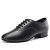 Leather Men's Modern Social Dance Shoes Salsa Tango Latin Ballroom Dancing Shoes Soft Sole 2CM