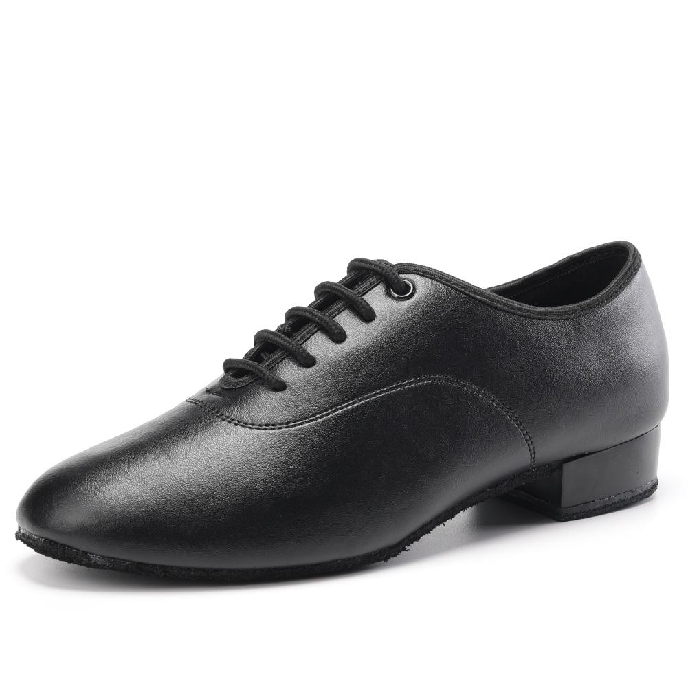 Leather Men's Modern Social Dance Shoes Salsa Tango Latin Ballroom Dancing Shoes Soft Sole 2CM