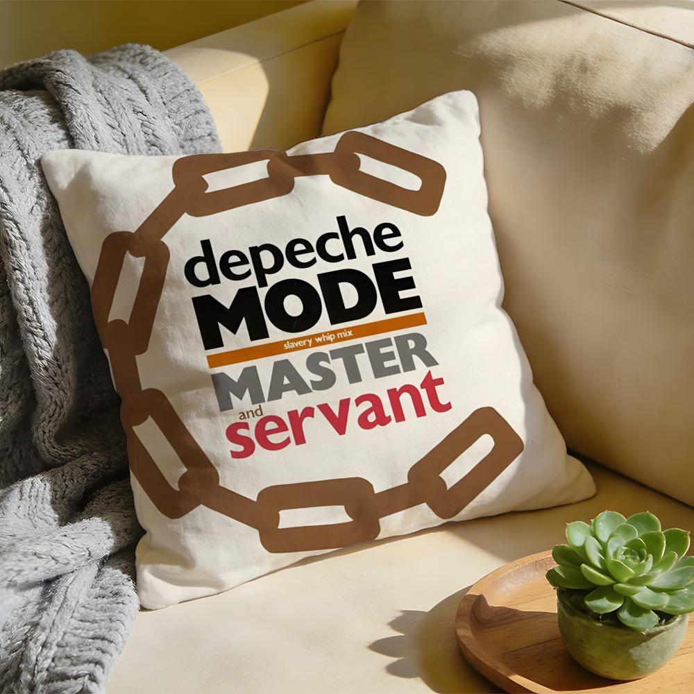 Cushion Cover Washed Linen Soft Breathable Decorative Case For Sofa Home Band DDepeche MMode Memento Mori Pillow cover