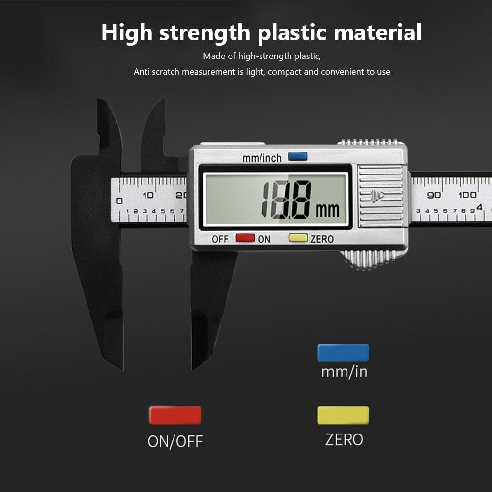0-150mm Carpentry Tools High-strength Plastics Digital Caliber Measurement Ruler Lightweight 4 Measuring Functions Gauging Tools