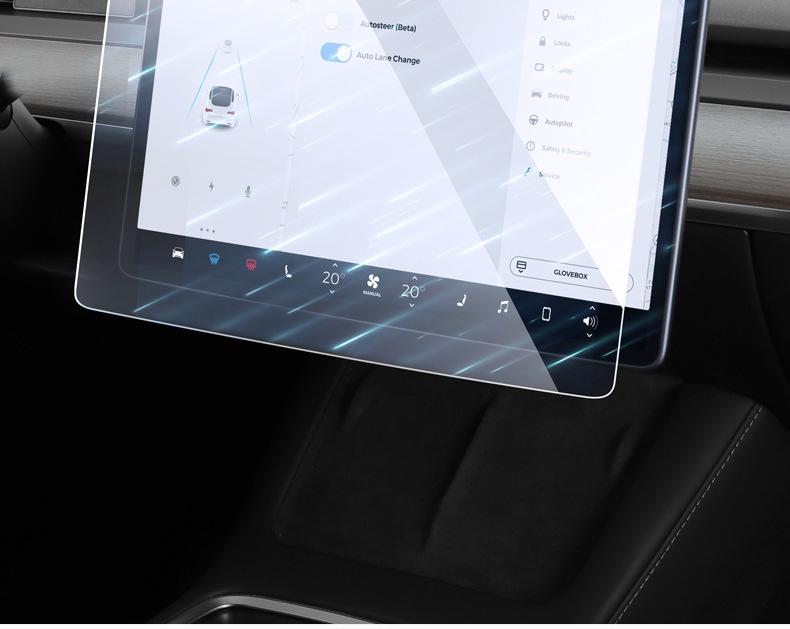 Комплект защиты экрана и консоли для Tesla Model 3/Y Yoke: Закаленное стекло и HD-пленка