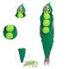 mrcos Green Pea/Edamame Soybean Cosplay Vegetable Costume Kigurumi Pea Costume Food Costume Funny Adult Unisex Halloween Christmas