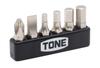 Tone RSDM6S Ratchet Stubby Driver Bit Set Magazine-Included Set, 6.35mm Width, 7-Piece