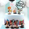 One Piece 6pcsset Figures Monkey D Luffy Zoro Chopper Miniatures Pvc Gift Toys