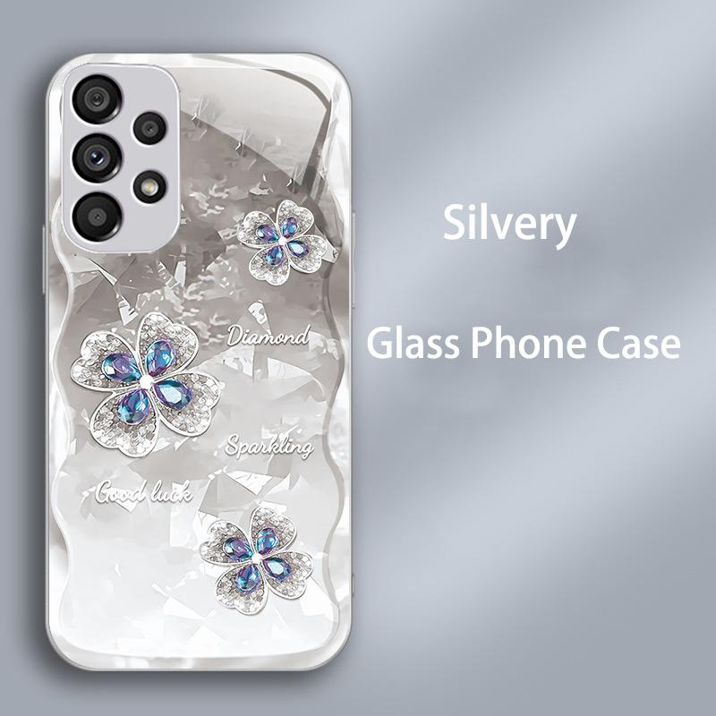 Luxury Tempered Glass Case for Samsung Galaxy A52 A52S A72 A22 A13 Lte A12 M12 A50 A50S A30S A20S Hard Shockproof PC Cover Funda