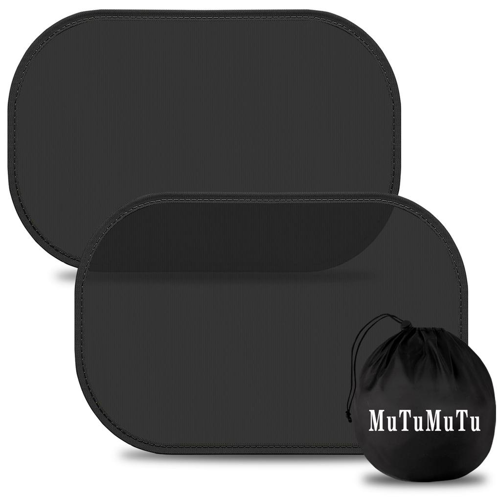 MuTuMuTu Car Side for and Rear Sun UV Pet and Baby Light Easy To Install and Includes Storage Bag of 51cm X Sunshades, Electrostatic, Driver,