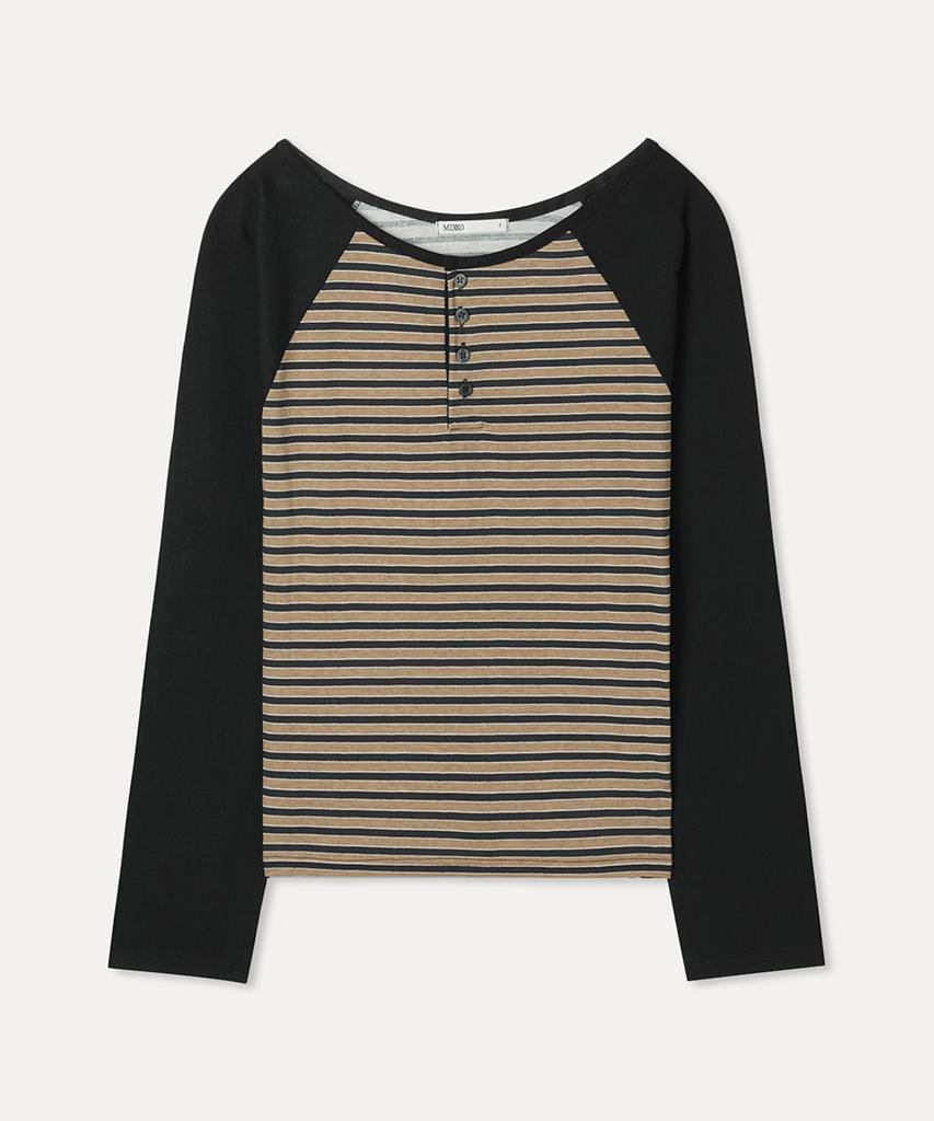MIXXO Striped Raglan T-Shirt_Miwlwg709S
