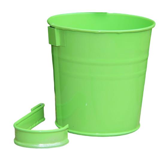 Цветочная корзина. Практичный прочный антидеформированный горшок в форме ведра со съемным крючком для патио.