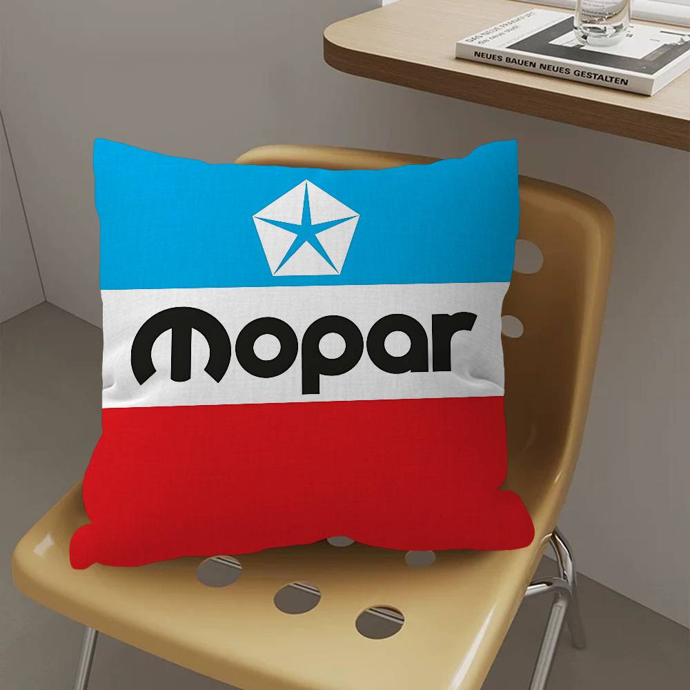 M-Mopar Pillow Covers Cartoon Sofa Decorative Home Double-Sided Printing Short Plush Cute Cushion Cover