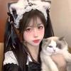 Обруч с кошачьими ушками женский косплей Лолита Заколка Головной убор Бант Кошка Леди Уши Зверя Обруч Свежий и Сладкий Стиль