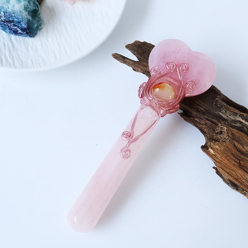 Knife Shaped Crystal Scepter, Magic Wand Combining Knife Shaped Crystal and Crystal Ball, Halloween Gift