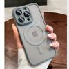 Чехол Funda для iPhone 15 14 13 12 11 Pro Max Plus, прозрачный чехол для Magsafe, защита магнитных линз, матовый матовый чехол