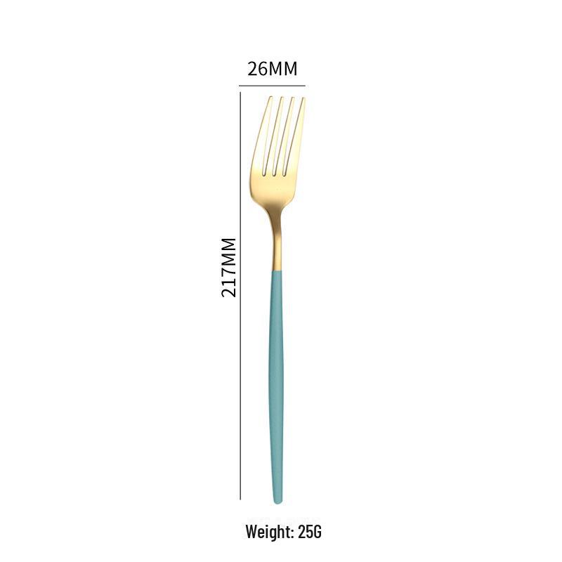 Набор ложек и вилок из португальской титановой позолоченной нержавеющей стали