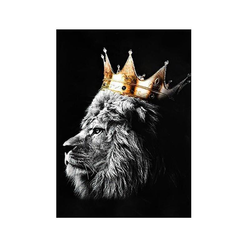 Король Лев, художественные холсты с животными, постеры и принты, современная живопись, настенные панно для гостиной, украшения дома, Cuadros