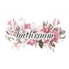 Romantic Flowers English Slogan Bathroom Bathroom Door Stickers Beautify Decorative Wall Stickers Self-adhesive