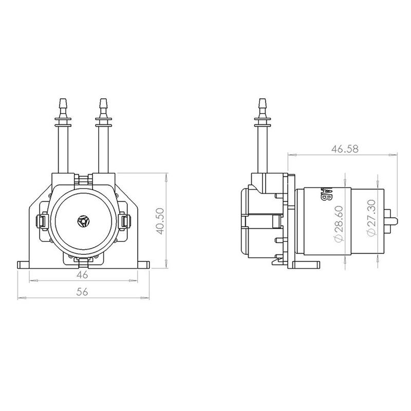 Dc Micro Самовсасывающий Бесшумный Перистальтический Жидкостный Насос Для Лабораторного Дозирования Аналитический
