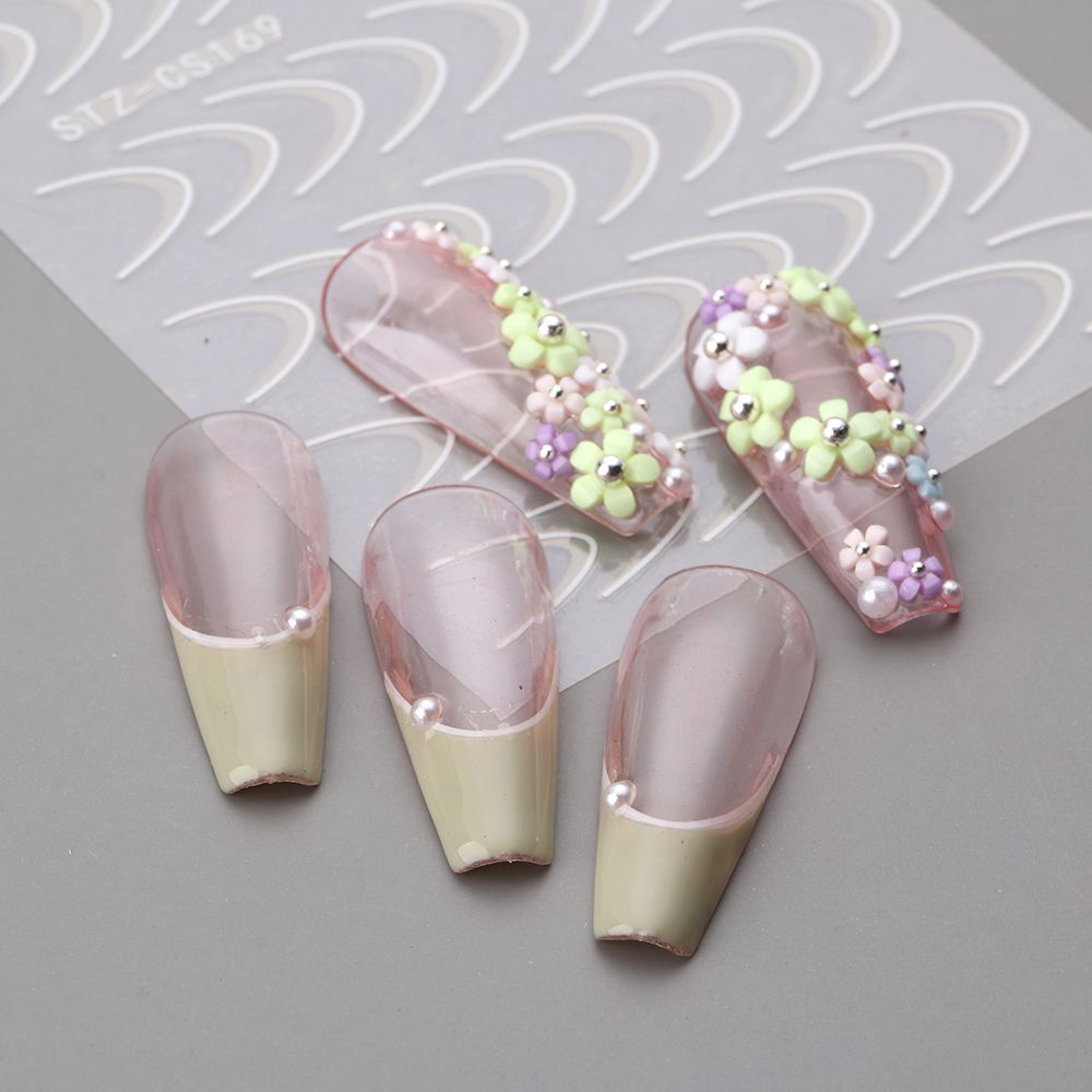 Adhesive Nails Art Sliders Manicure Nail Art Decoration 3D Lines Nail Sticker Stripe Nails Decals