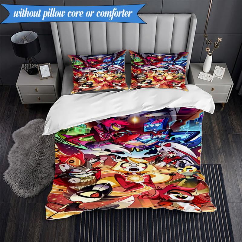 3PCS Fantasy Creatures Hotel Bedding Set,Including 1pc Duvet Cover And 2pcs Pillowcases Perfect for Bedroom, Dormitory, Fan Christmas gift