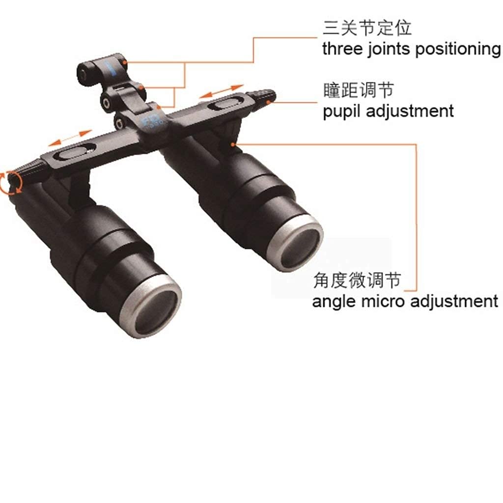 Лидер продаж Стоматологическая бинокулярная лупа с высоким увеличением, увеличительное стекло, легкое, портативное, удобное для ношения, угол линзы и межзрачковое расстояние