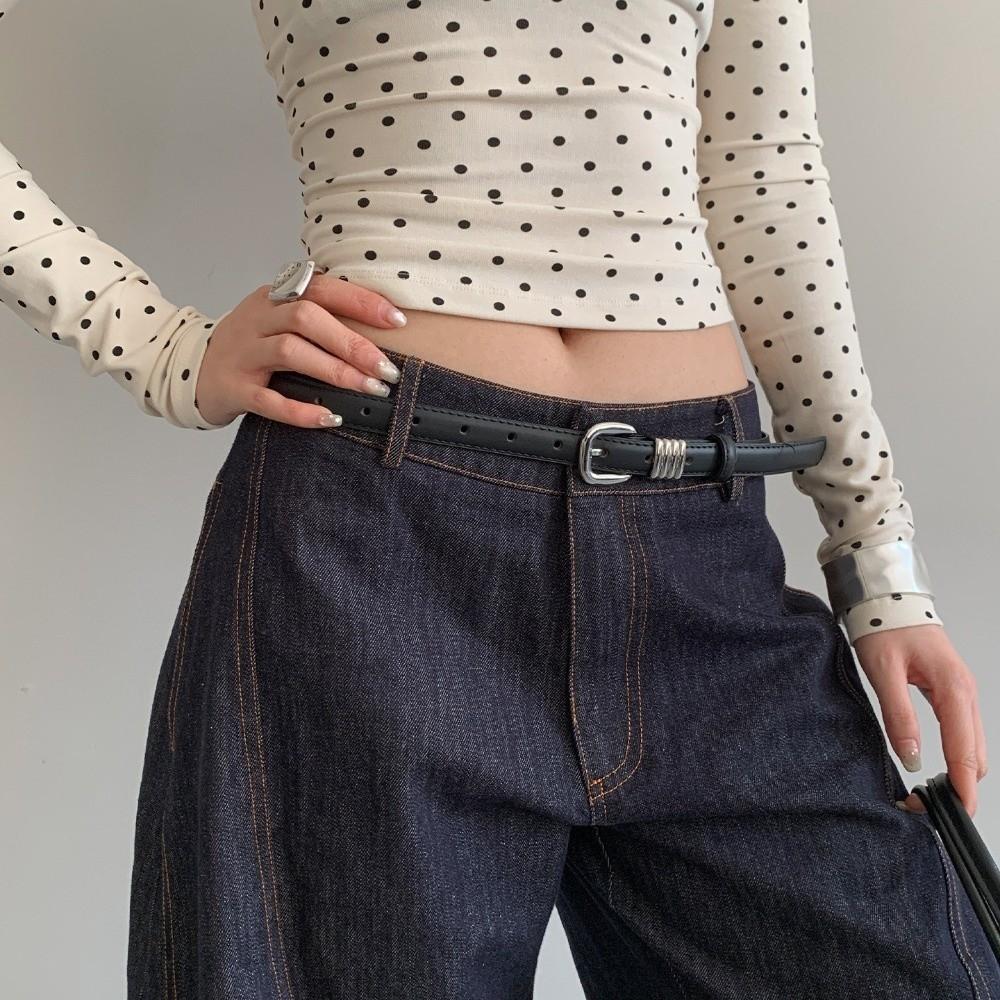 Thin Waist Belt Y2k Dress Jeans Belt Simple Women's Belt Spicy Girls