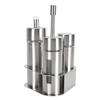 Spice Shaker 304 Stainless Steel with Viewing Window Pepper Shaker for Restaurant Home BBQ Salt 3 Bottle
