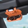 Car Visor Clip-On Storage Eyewear Case with Box Sun Visor Push-Open Cover Dustproof