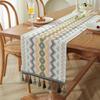 Modern Minimalist Fringe Trim Rectangular Tablecloth Runner Coffee Table Cover Sideboard TV Stand Cover