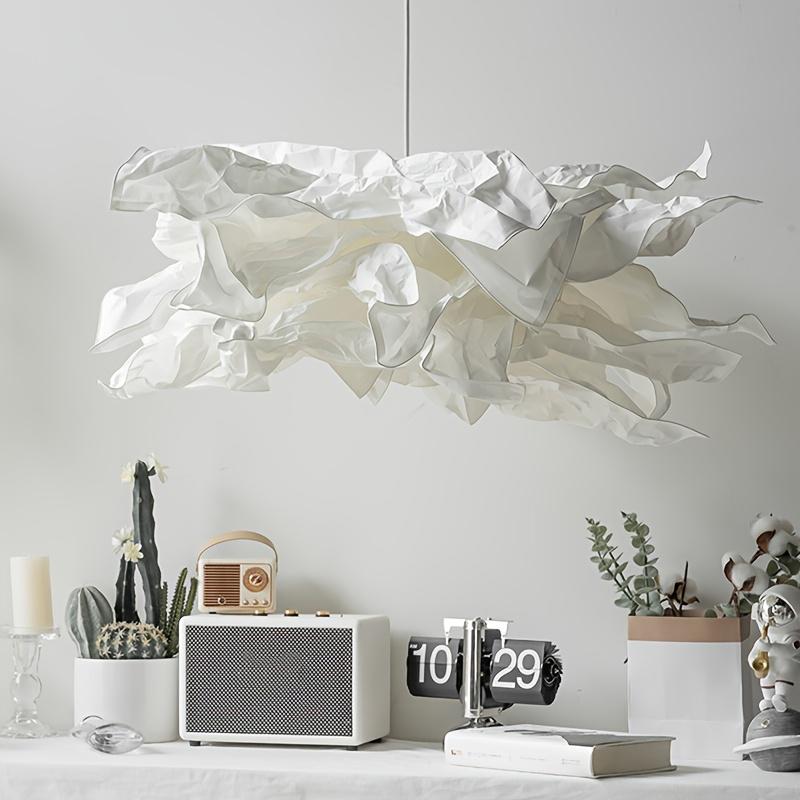 1шт абажур в виде облака, белый, в комплект не входят лампочка и провод, украшение для дома, бумажный абажур, художественный, 42/60/85 см