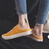 Spring And Summer New Student Canvas Shoes Women 'S Fashion Lace -Up Shoes Open Small White Shoes Sandals Semi -Trailer Breathable Child