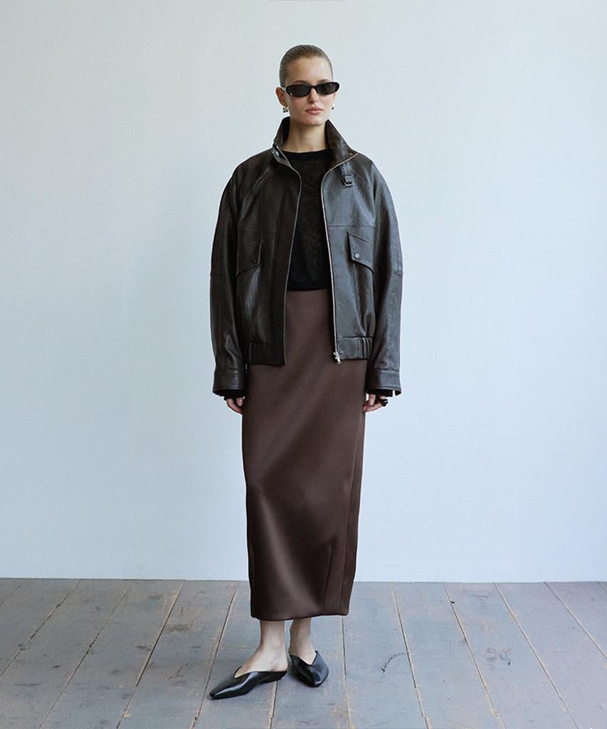 VERDEMAR Buckle-Collar Oversized Jacket