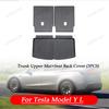 For Tesla Model Y L Whole TPE Floor Mats Four Seasons Waterproof Anti-Slip Mat Foot Pads Model YL Rear Trunk Mat Car Accessorie