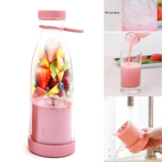 Портативный блендер для коктейлей и смузи, перезаряжаемая соковыжималка объемом 420 мл, бытовая электрическая соковыжималка, беспроводной блендер для смузи