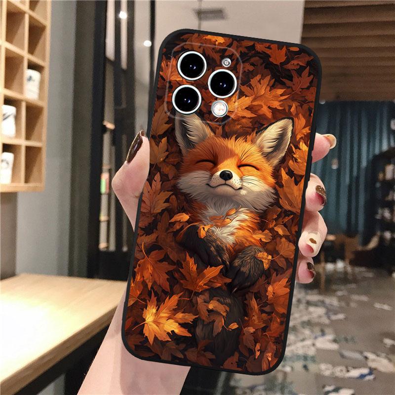 Чехол для телефона Carcasa Funda Для iPhone 17 Pro Max 17 Air 16 15 14 13 Pro Max 15 16 Pro 15Plus Милая лиса