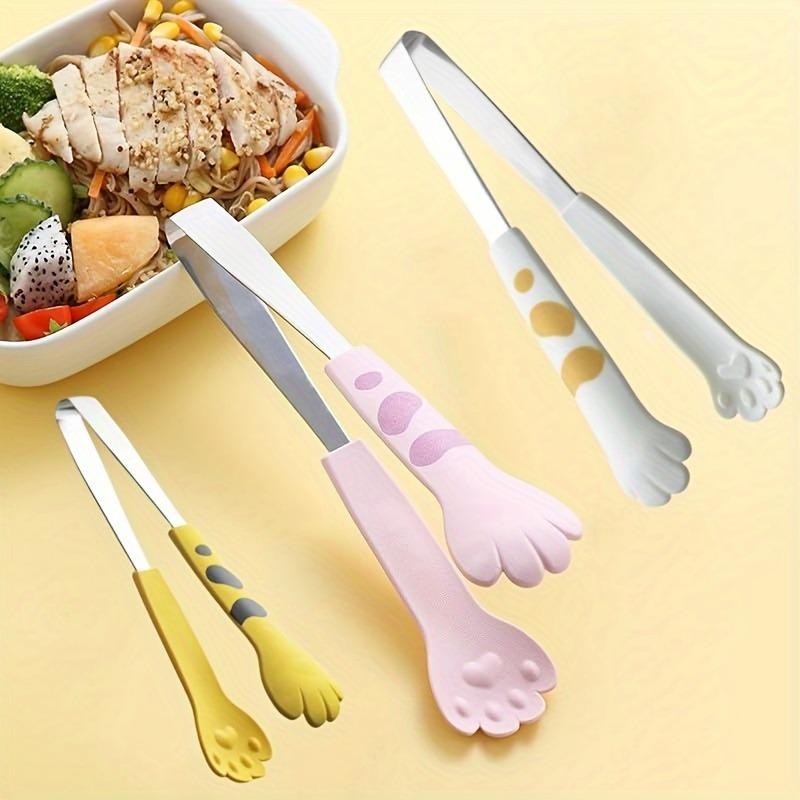 3pcs Mini Cat‑Paw Food Clips, Cute Kitchen Tool for Grilling, Baking & Salads
