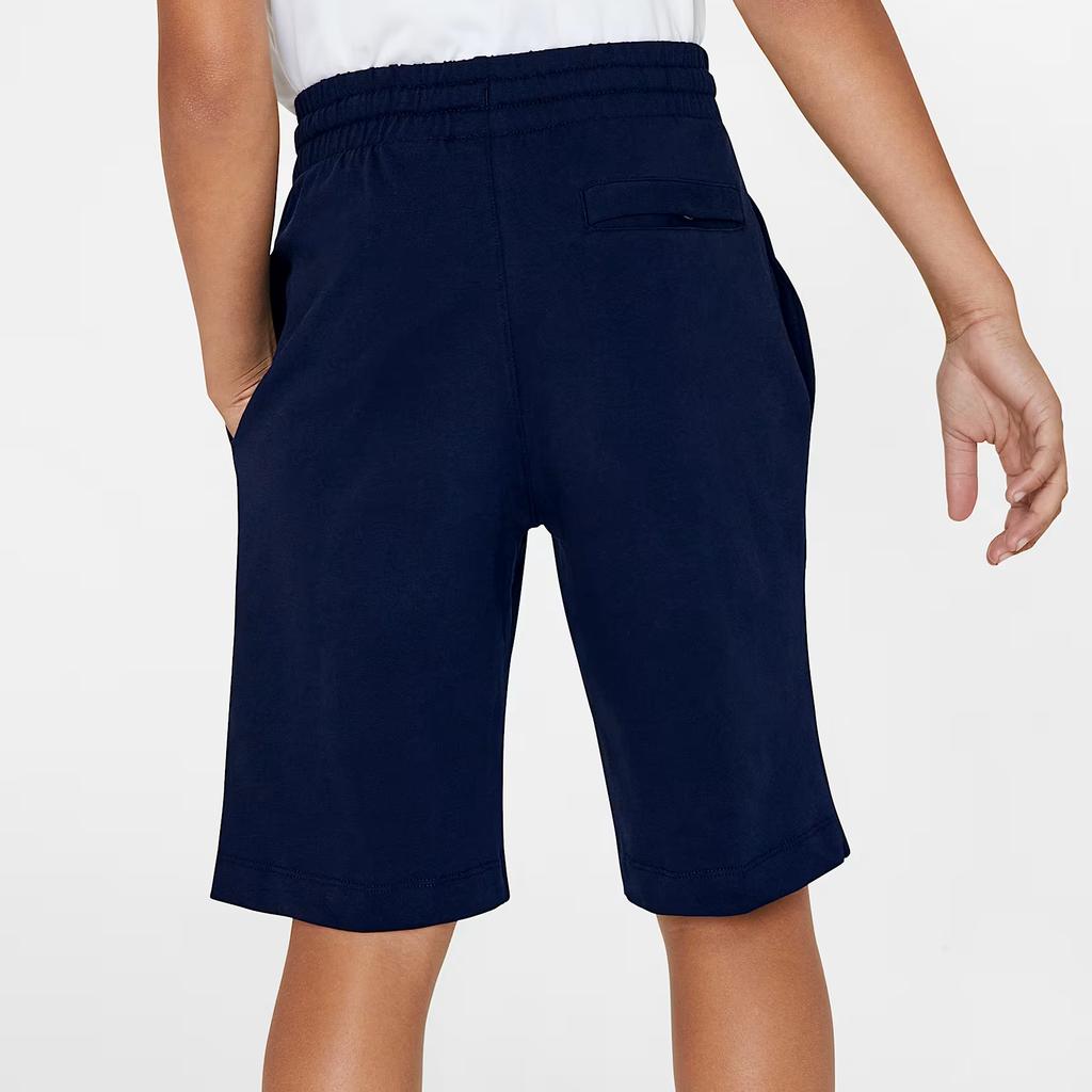 Nike Спортивная одежда, прямые детские шорты с логотипом, детские шорты, цвет «космический синий» 805450-478