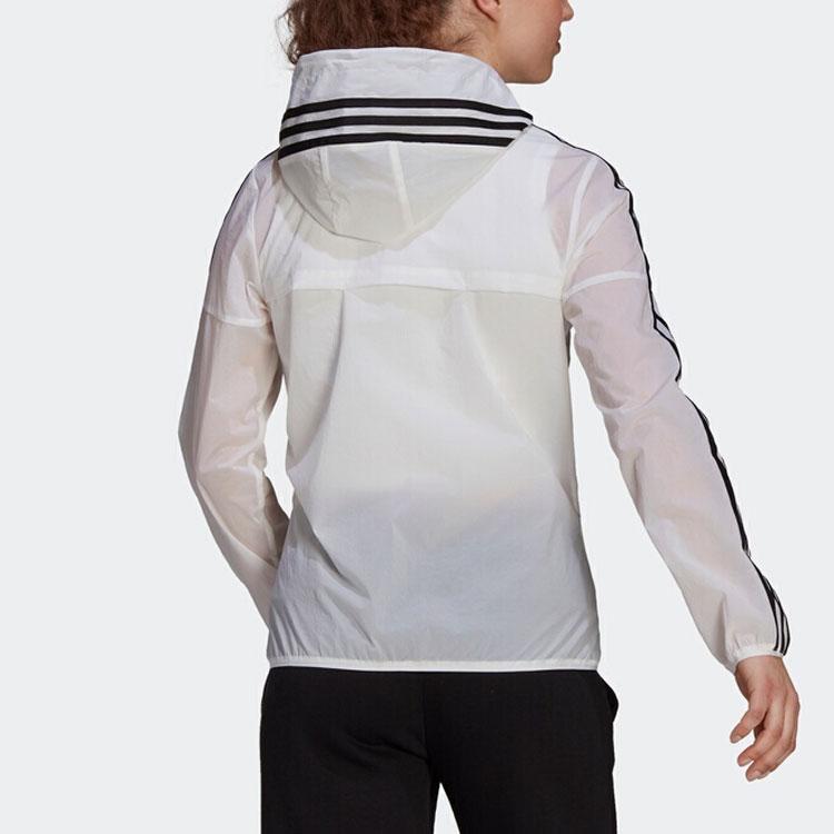 Adidas Casual Sports Hooded Jacket Women Jackets White GQ0564
