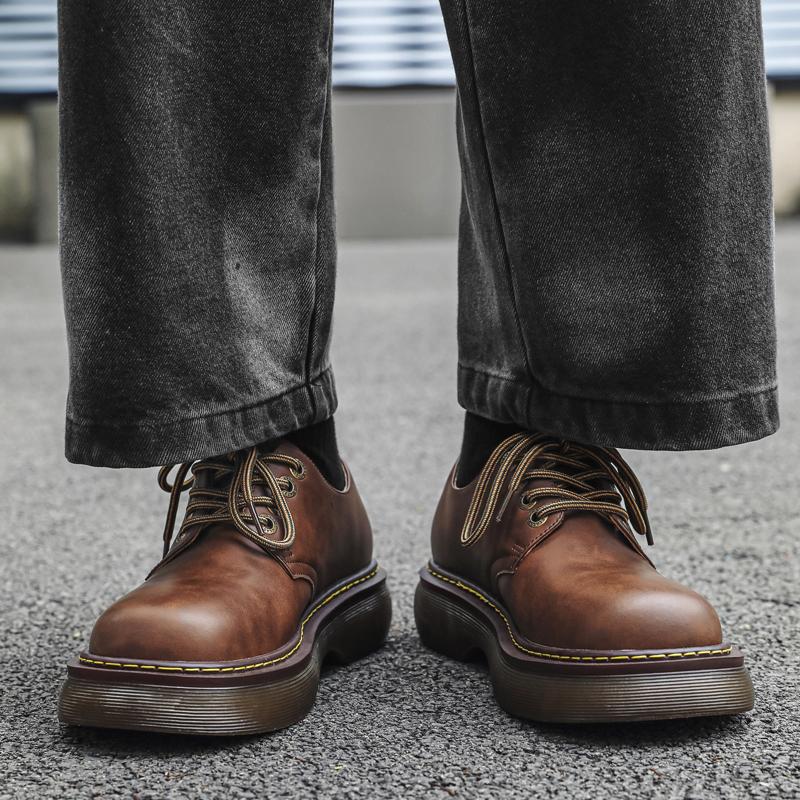 Модные модные мужские повседневные деловые кожаные туфли на толстой подошве, высококачественные, универсальные, стильные, для вечеринок, свадеб, увеличивающие рост туфли